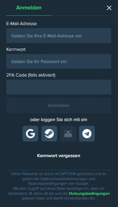 Duelbits login